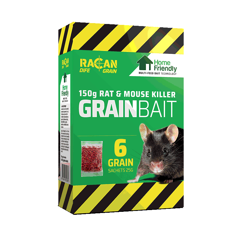RACAN Dife Grain Rat and Mouse Killer Grain Bait 25g Sachets